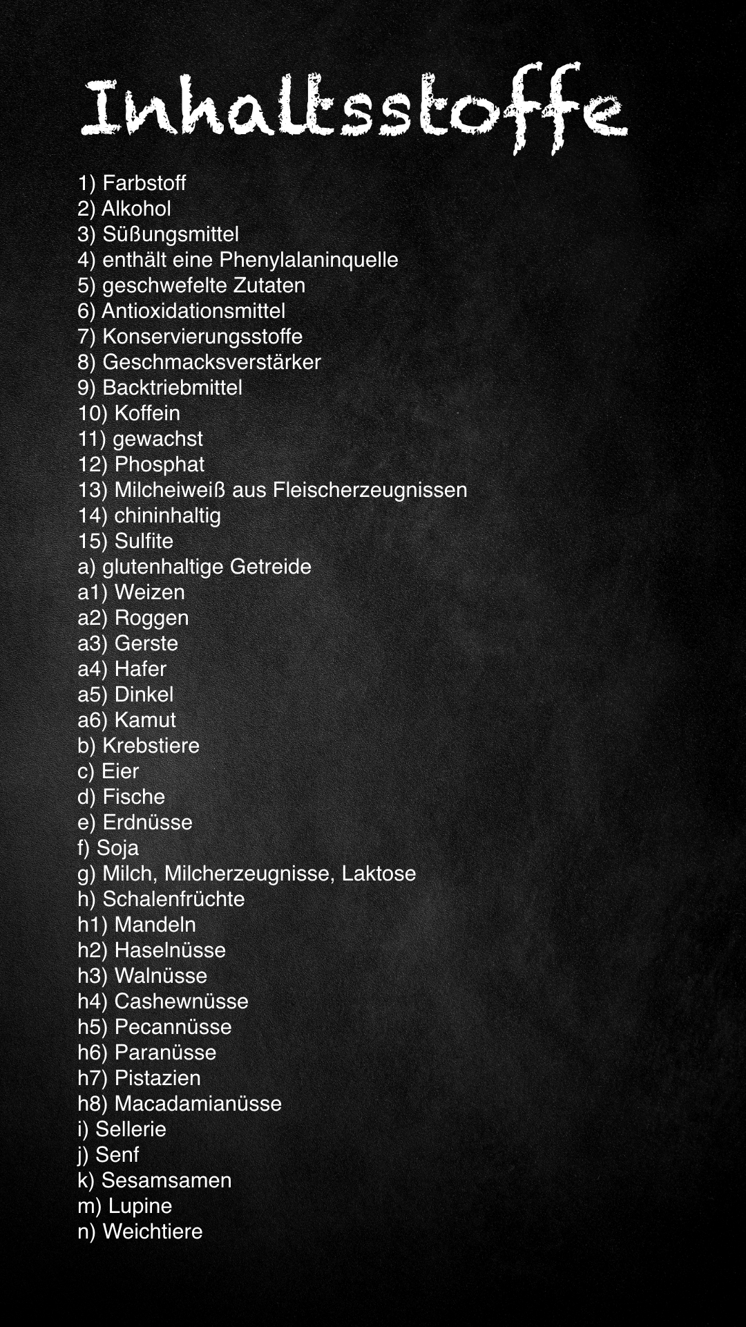 S20 Karte Zusatzstoffe S1